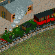 Locomotora 1-1-1 nº1 y coches de viajeros de 1ª, 2ª y 3ª clase Mataró
